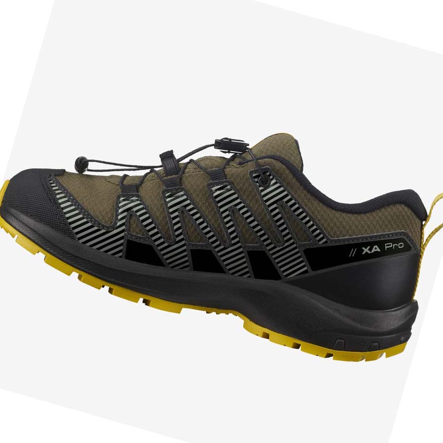 Salomon XA PRO V8 CLIMASALOMON™ WATERPROOF Trail Futócipő Gyerek Olivazöld | HU 3603DFM